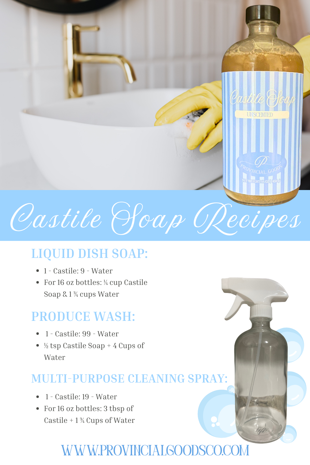 Castile Soap Recipes & Uses
